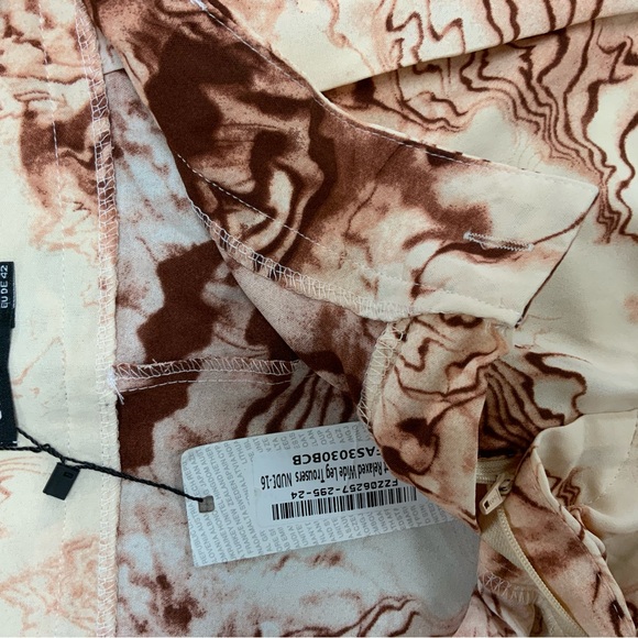 NWT MARBLE PRINT RELAXED WIDE LEG TROUSERS SIZE 12 - OBO - Picture 7 of 10